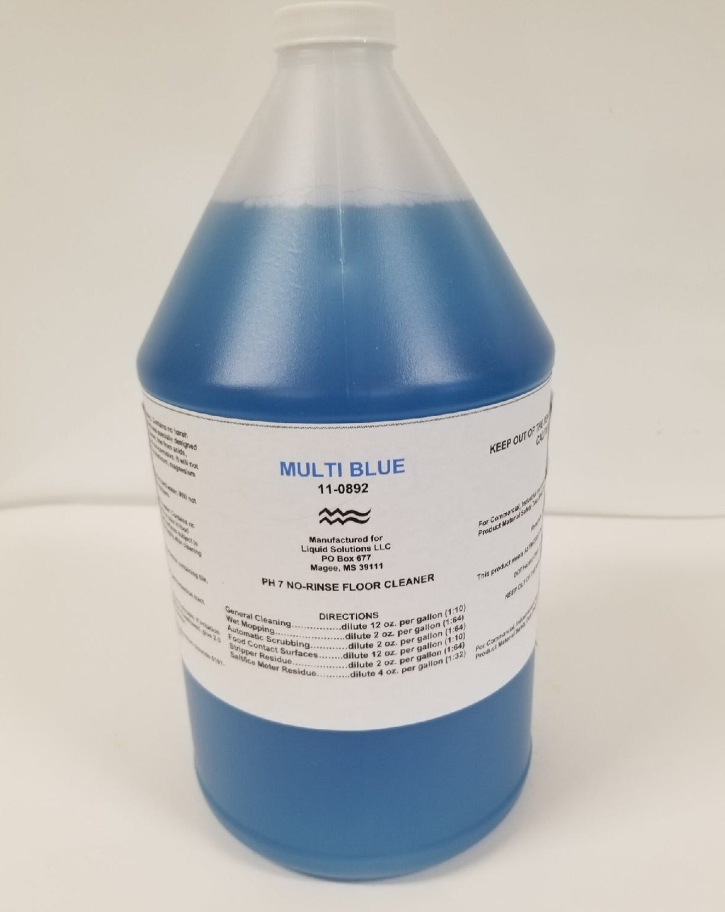 Neutral hard surface cleaner concentrate